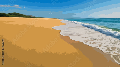 Long sandy beach