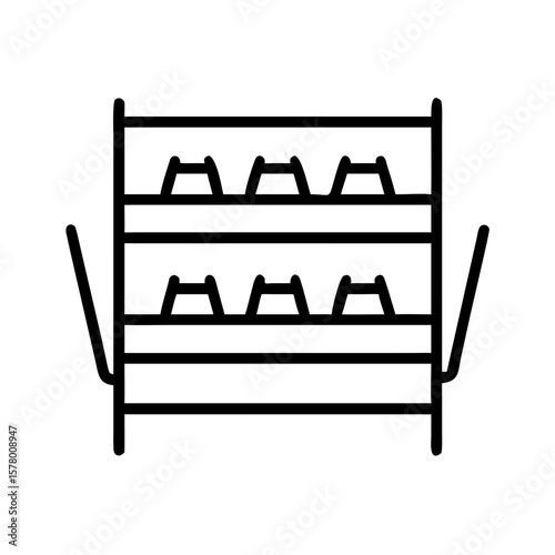 Cooling rack for baked goods in minimalist design  