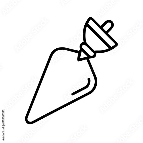 Outline of a plumb bob tool used in construction and measurement  