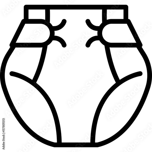 vector illustration of a diaper for baby 