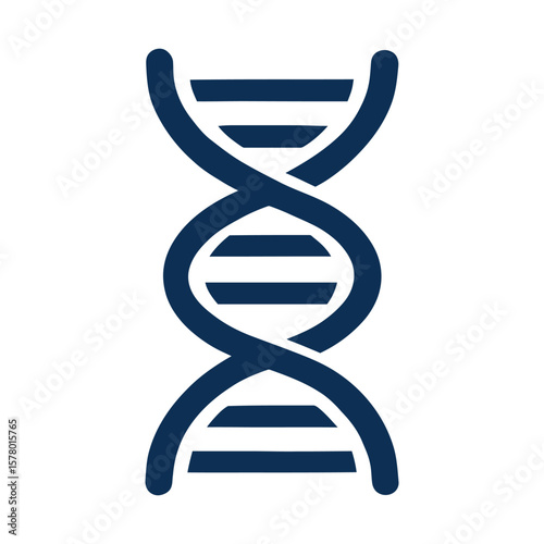 Minimal DNA strand vector icon in modern flat style.