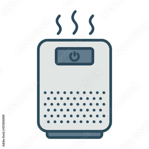 Vector illustration of electronic air purifier with vents.