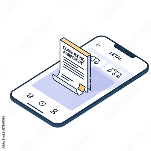 Electronic contract or form signing via phone.