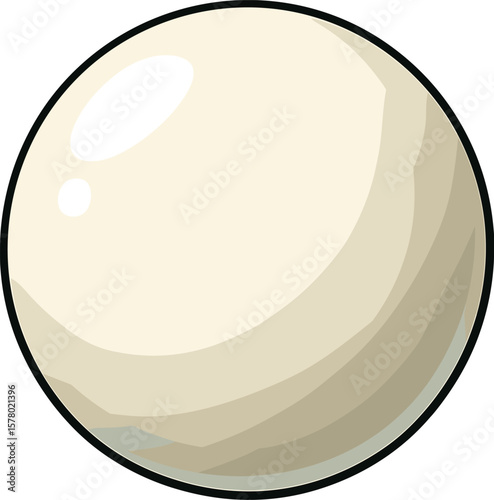 ビリヤードのキューボールのイラスト