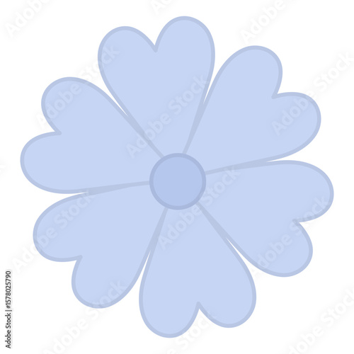 Cornflower. Wild blue flower. Vector illustration. Flat style. Isolated white background. Idea for web design.