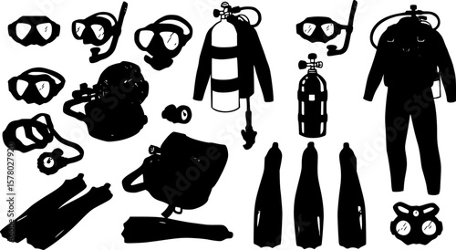 scuba diving vector