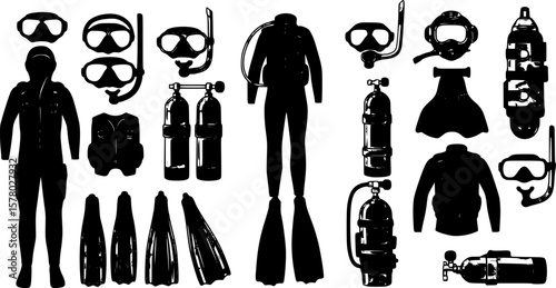 scuba diving vector