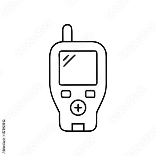 Handheld GPS device outline icon for navigation and exploration