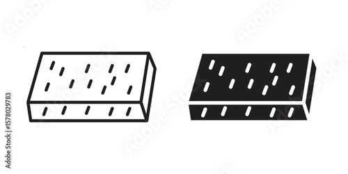 Halva icon symbol set in black. line and flat icons