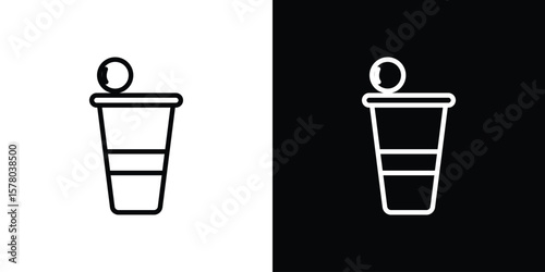 Beer pong icon in vector. Logotype