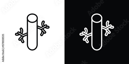 Blood vessel icon in vector. Logotype