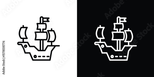 Caravel icon in vector. Logotype