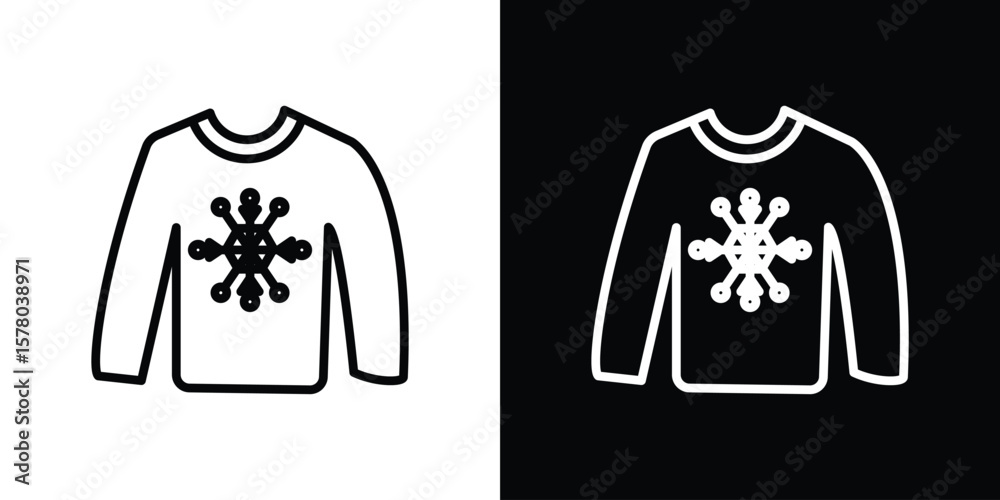 Naklejka premium Christmas sweater icon in vector. Logotype