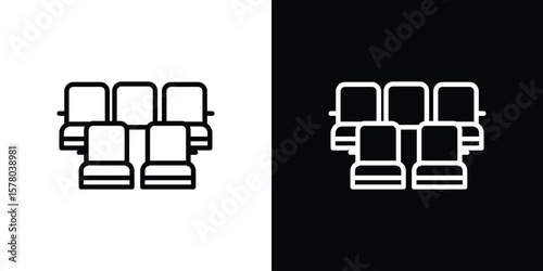 Cinema seat icon in vector. Logotype