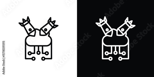 DOS icon in vector. Logotype