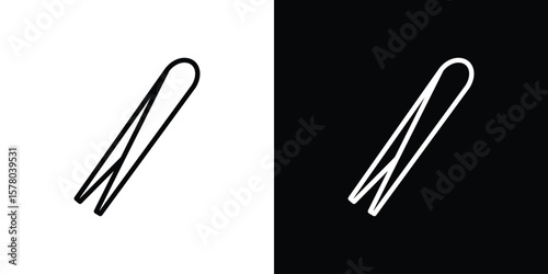 Eyebrow tweezers icon in vector. Logotype