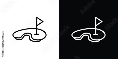 Golf yard icon in vector. Logotype