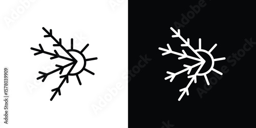Hot and cold icon in vector. Logotype