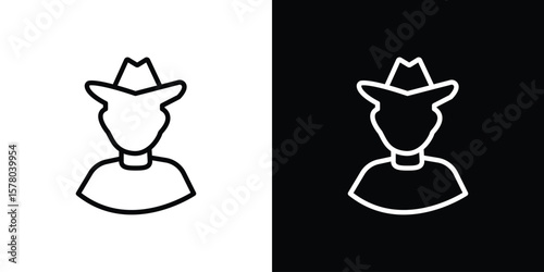 Hunter icon in vector. Logotype