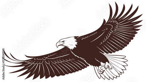 Majestic Bald Eagle Landing Silhouette – Patriotic Power in Motion