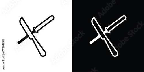 Knife sharpener icon in vector. Logotype
