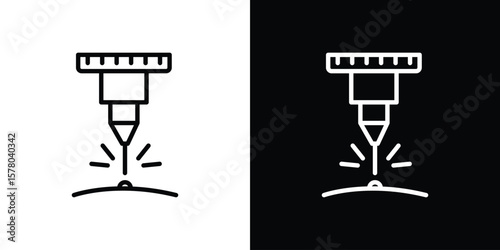 Laser machine icon in vector. Logotype