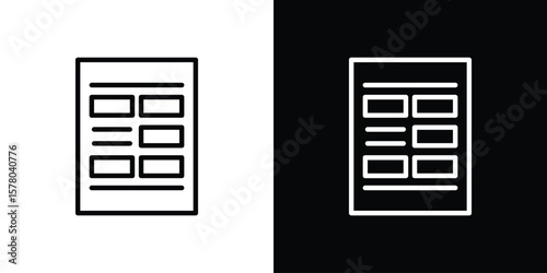 Mood board icon in vector. Logotype