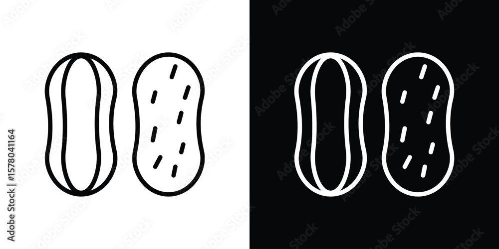 Fototapeta premium Peanut icon in vector. Logotype