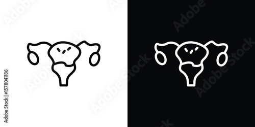 Pelvic inflammatory disease icon in vector. Logotype