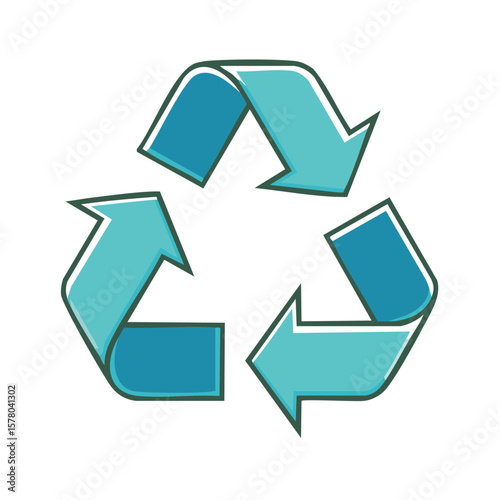 Free Download Blue Recycle Symbol Three Arrows Circular Motion Sustainability Ecology Concept - GFXLoad