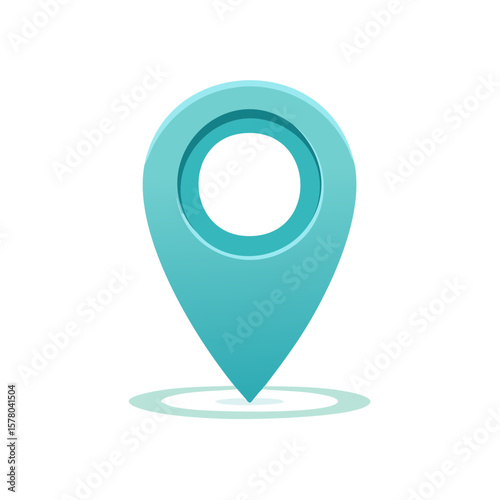 Teal Map Pointer Icon Location Finder Teal Pinpoint Guide Symbol Navigation Spot