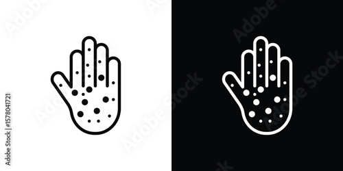 Rash hand icon in vector. Logotype