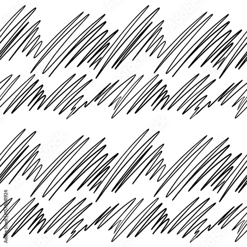 Wallpaper Mural Seamless black and white abstract pattern with chaotic hand-drawn lines and scribbles. Energetic texture perfect for textiles, packaging, prints, and modern digital design. Torontodigital.ca