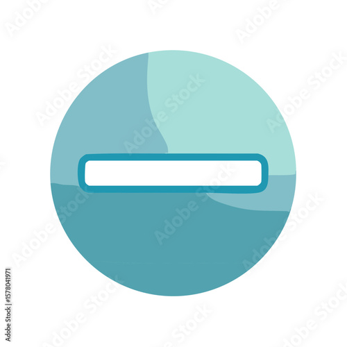 Minus sign, blue color, illustration, circle background, abstract design