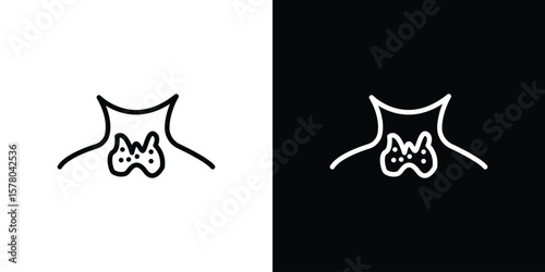 Thyroid icon in vector. Logotype