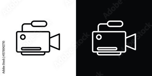 Video camera icon in vector. Logotype