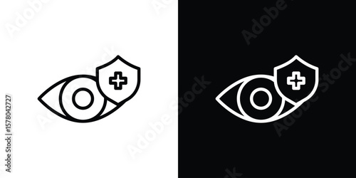 Vision insurance icon in vector. Logotype