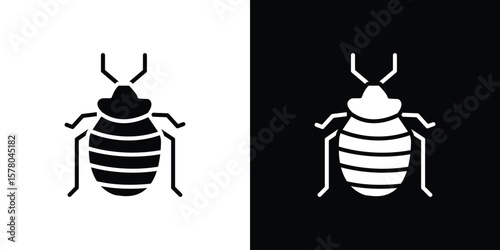 Bedbug icon symbol. Vector icon in trendy flat design