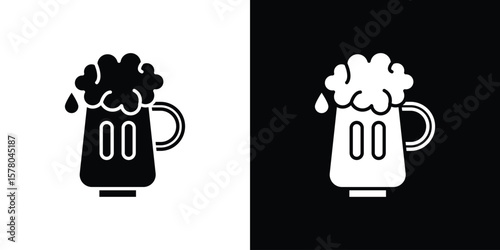 Beer icon symbol. Vector icon in trendy flat design