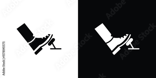 car pedal icon symbol. Vector icon in trendy flat design