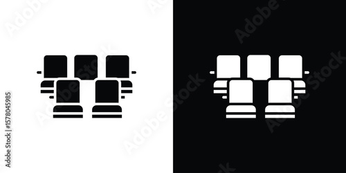 Cinema seat icon symbol. Vector icon in trendy flat design