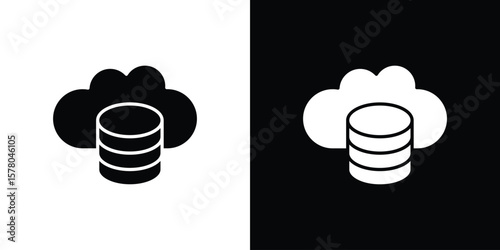 Cloud server icon symbol. Vector icon in trendy flat design
