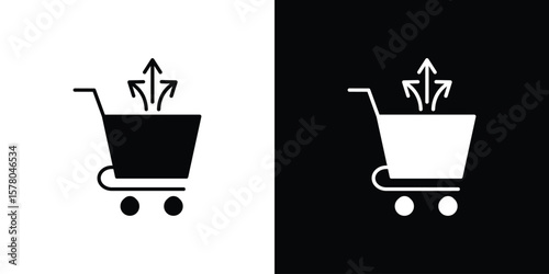 Cross sell icon symbol. Vector icon in trendy flat design