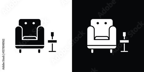 Lounge icon symbol. Vector icon in trendy flat design