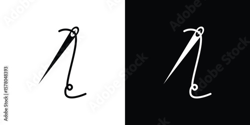 Needle icon symbol. Vector icon in trendy flat design