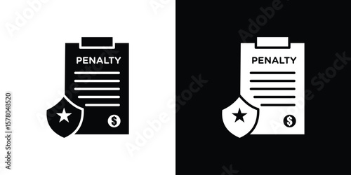 Penalty icon symbol. Vector icon in trendy flat design