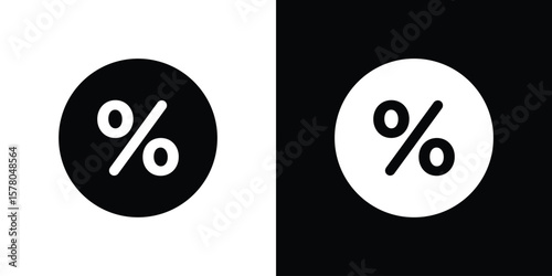 Percent icon symbol. Vector icon in trendy flat design