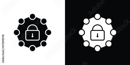 Private network icon symbol. Vector icon in trendy flat design