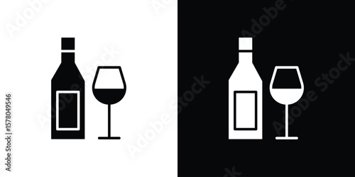 Vodka icon symbol. Vector icon in trendy flat design