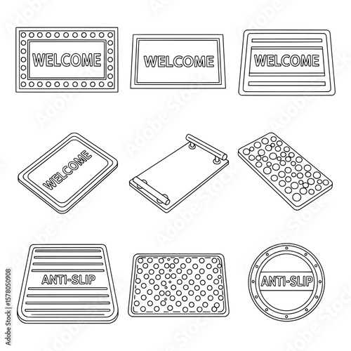 Collection of welcome mats and anti-slip mats for home and outdoor use
